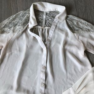 Lauren Conrad cream blouse
